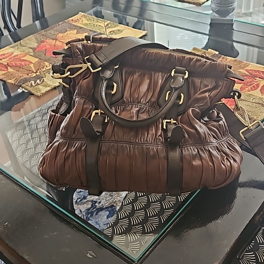 PRADA Tessuto Nappa Gaufre Messenger Bag - Picture 6 of 10